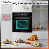 Glam Gas Built in Oven A68-SF3 – 88L Large Capacity Oven advanced features for seamless cooking - Onestopmall.pk